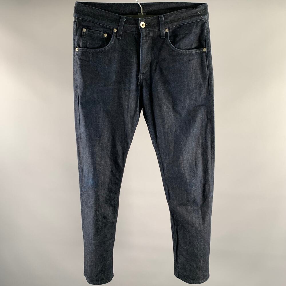RAG & BONE Size 32 Navy Cotton Button Fly Jeans